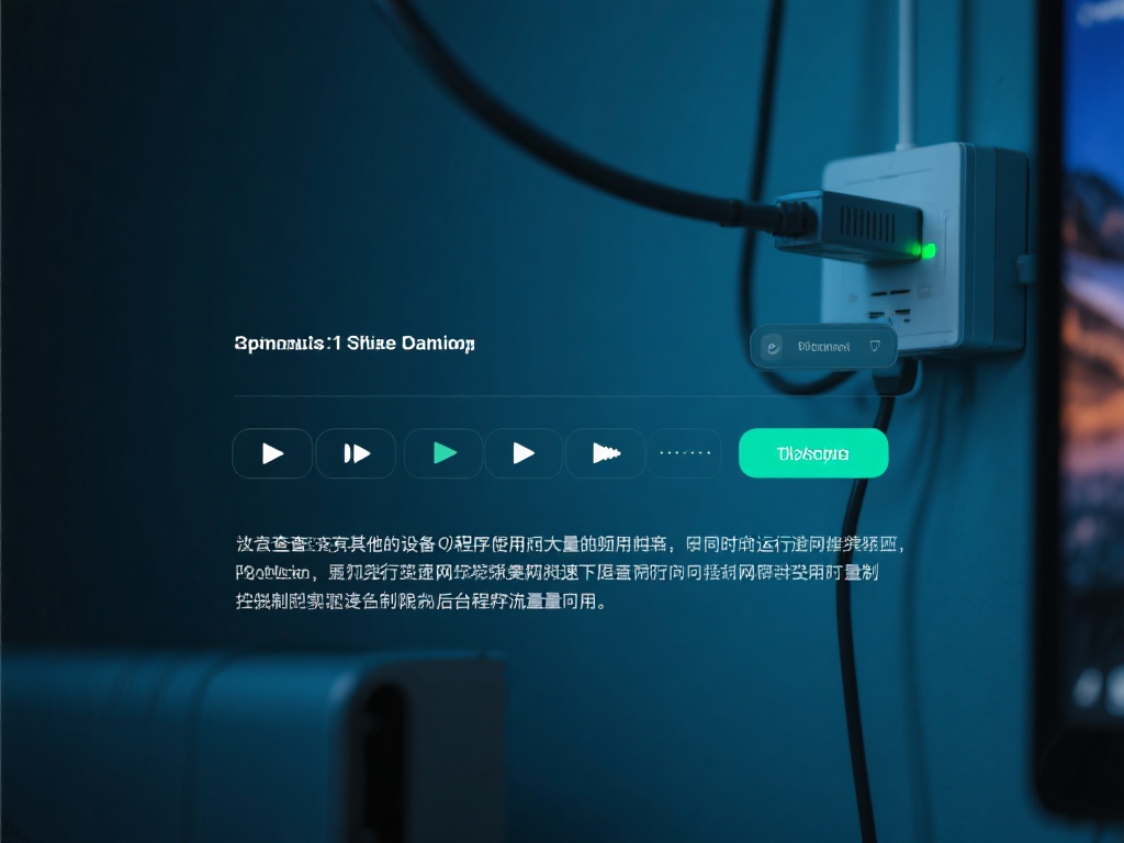 其次，检查是否有其他设备或程序占用了大量带宽。比如