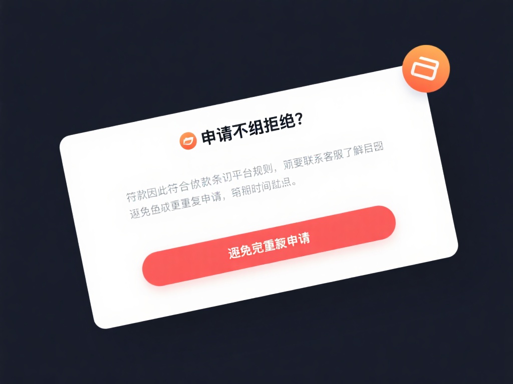 申请被拒：如果因不符合退款条件而被拒，建议仔细核对